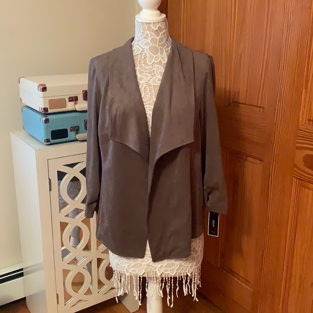 NWT Alfani Woman Suede Fall Perfect Jacket
